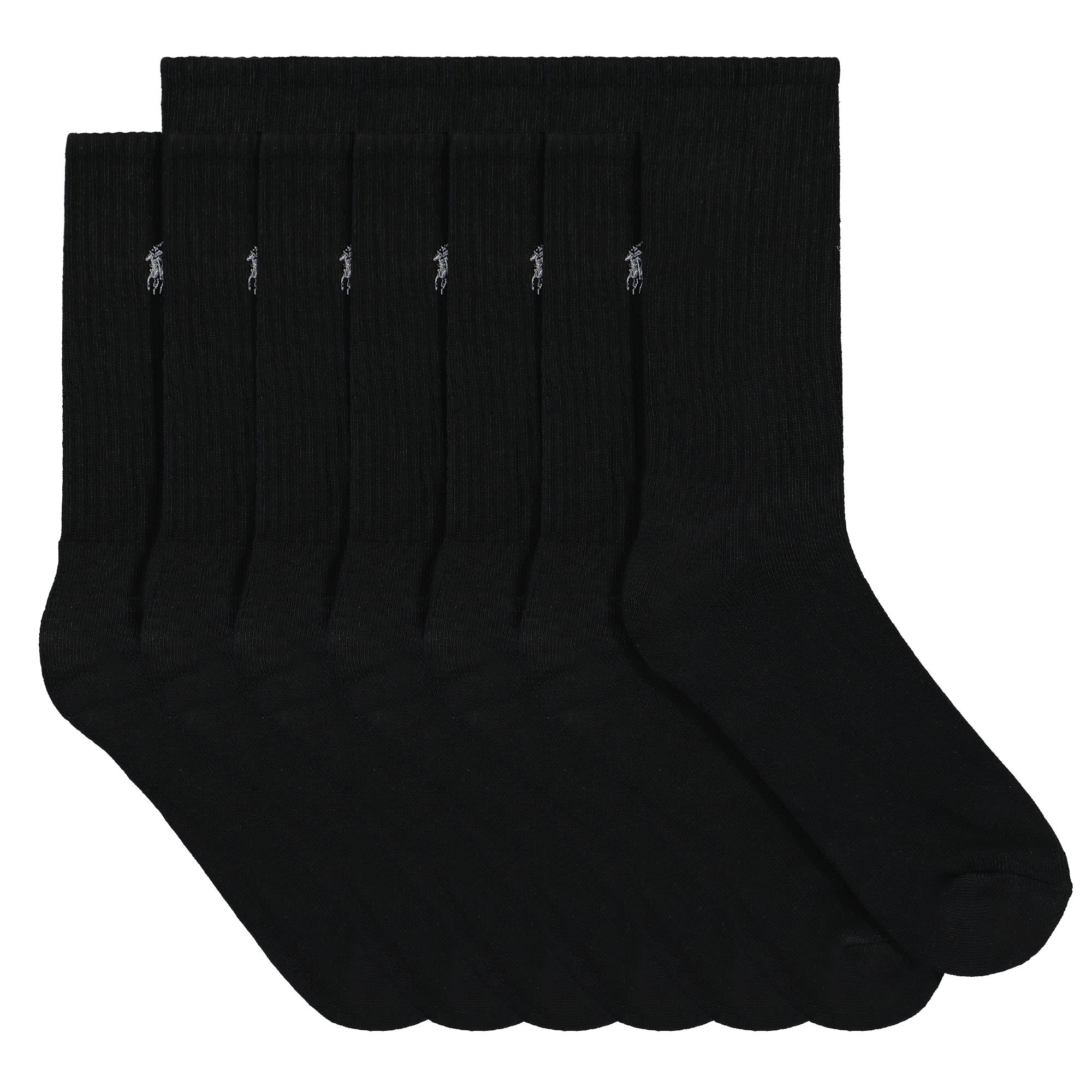 Polo Ralph Lauren Classic Crew Socks 6 Pack Black Socks Material | Overkill