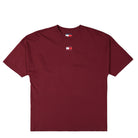 Tommy Jeans TJCU Split HEM Flag Tee Deep Rouge T-Shirts DM0DM15170VLP | Overkill