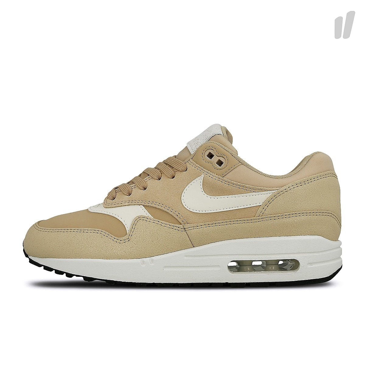 Nike wmns air max 1 premium Linen / Pale Ivory - Summit White - Black Low Top Sneakers 454746 209 | Overkill