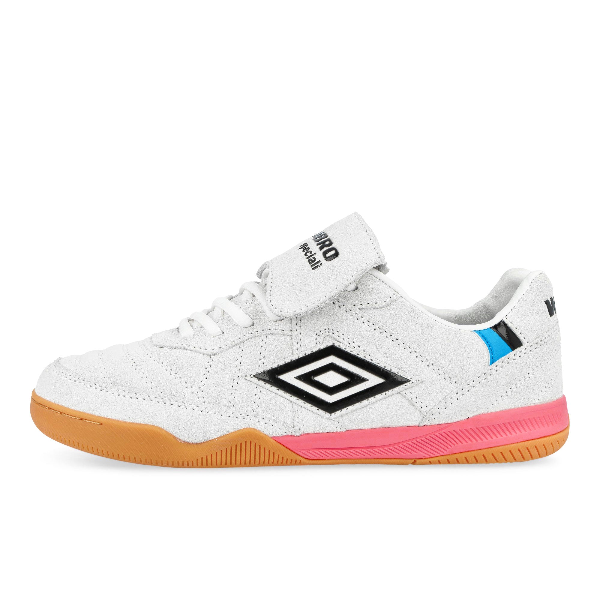 Woei x Umbro Speciali TR Suede White / Black / Light Pink / Light Blue Low Top Sneakers 45574U-NU6 | Overkill