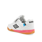 Woei x Umbro Speciali TR Suede White / Black / Light Pink / Light Blue Low Top Sneakers 45574U-NU6 Detailfoto | Overkill