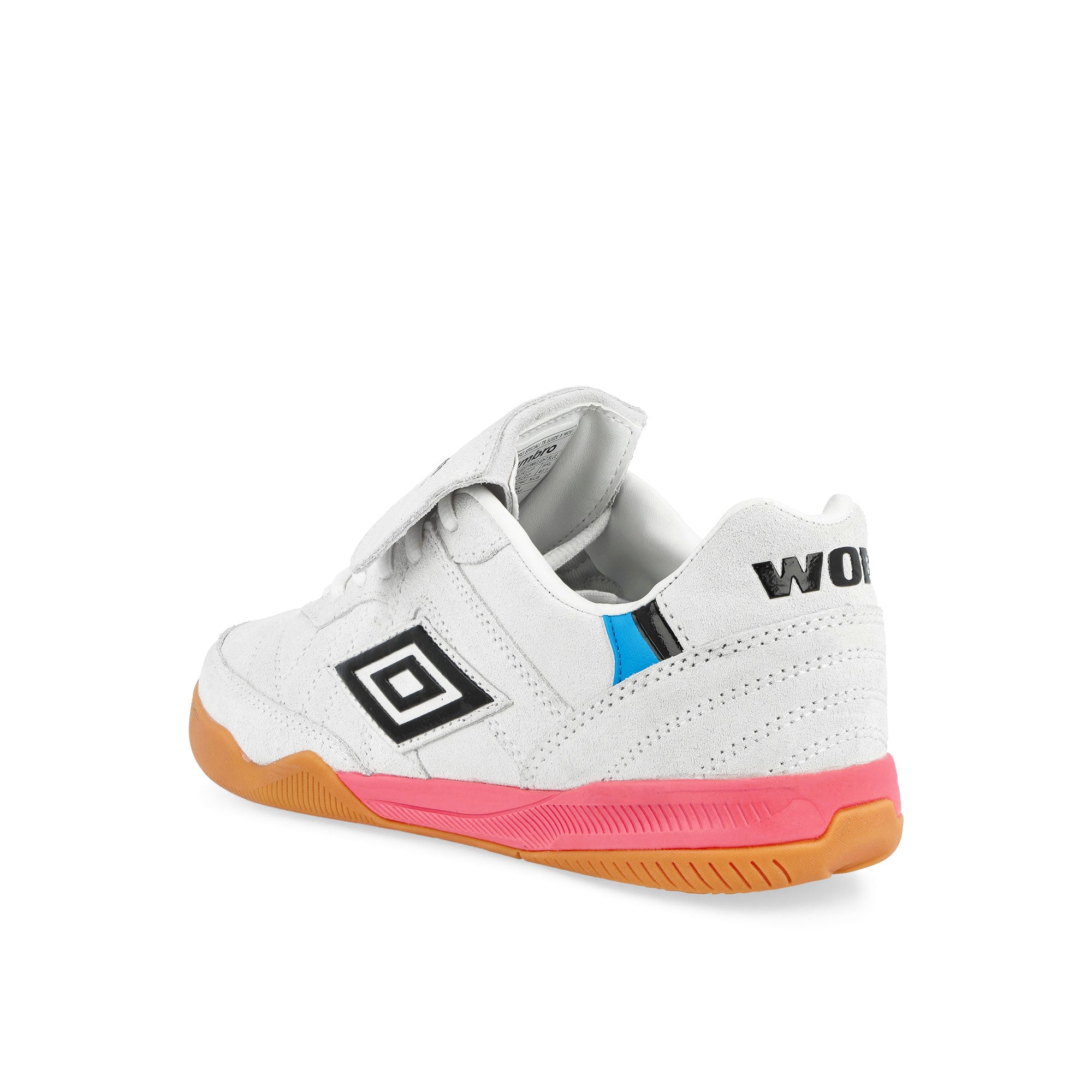 Woei x Umbro Speciali TR Suede White / Black / Light Pink / Light Blue Low Top Sneakers 45574U-NU6 Detailfoto | Overkill