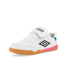 Woei x Umbro Speciali TR Suede White / Black / Light Pink / Light Blue Low Top Sneakers 45574U-NU6 Detail View 1 | Overkill