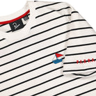 Parra Paper Boat Striper T-Shirt White T-Shirts Close-up | Overkill