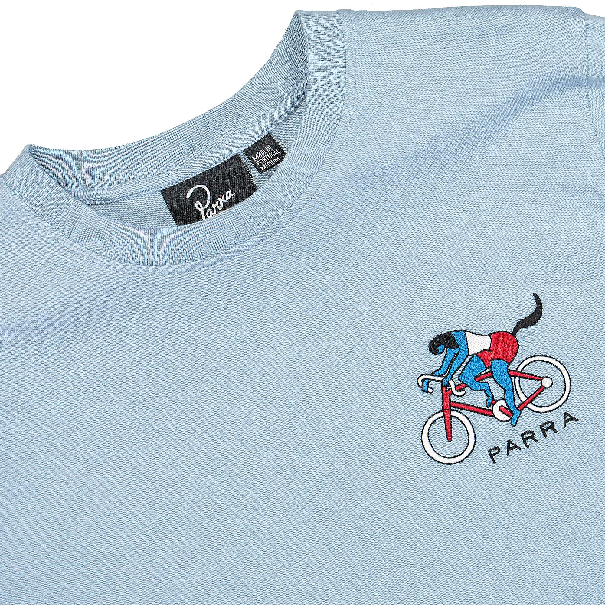 Parra The Chase T-Shirt Dusty Blue T-Shirts Close-up | Overkill