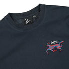 Parra Dog Race T-Shirt Navy Blue T-Shirts Close-up | Overkill