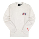 Parra Upside Dog Race Crew Neck Sweatshirt Ash Grey Sweatshirts 46325 | Overkill