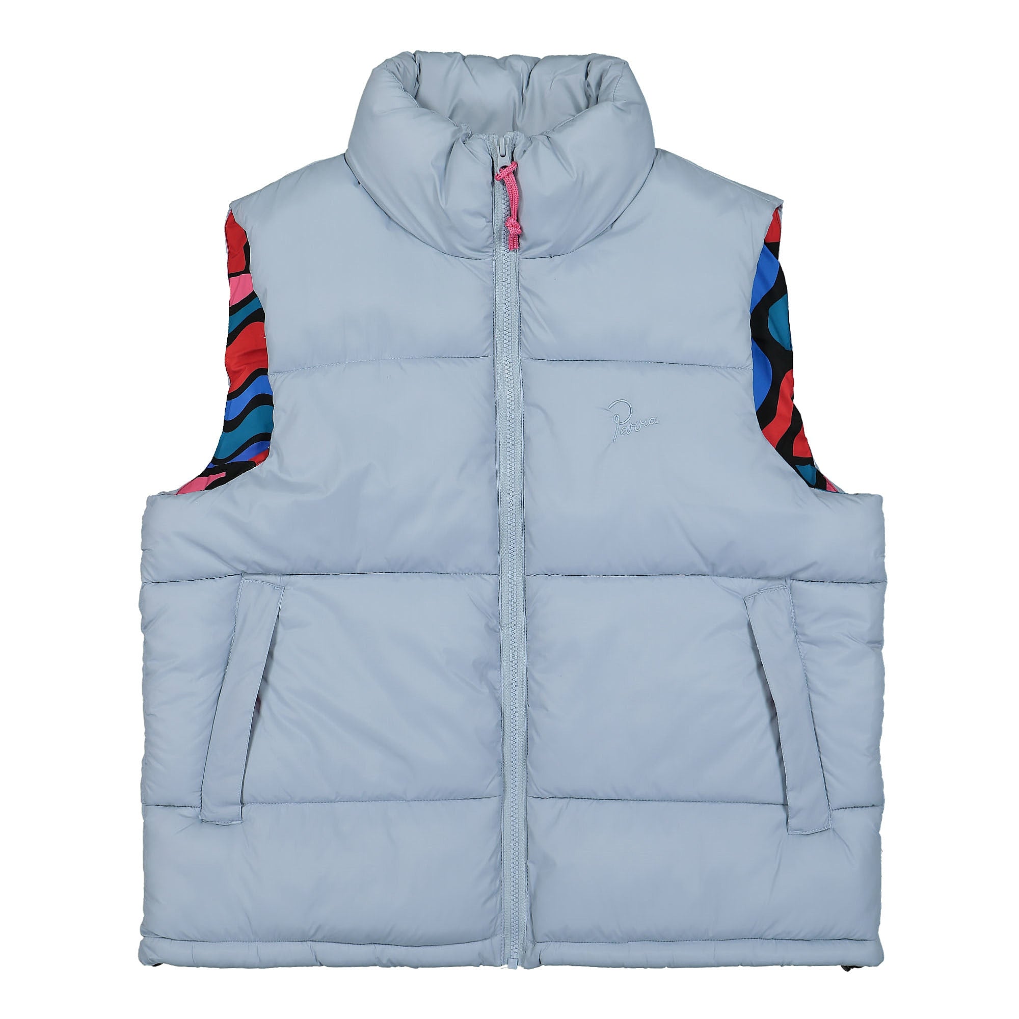 Parra Gem Stone Puffer Vest Dusty Blue Vests 46410 | Overkill