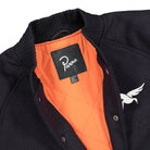 Parra Sad Pencil Wool Varsity Jacket Navy Blue Bomber & Varsity Jackets Close-up | Overkill