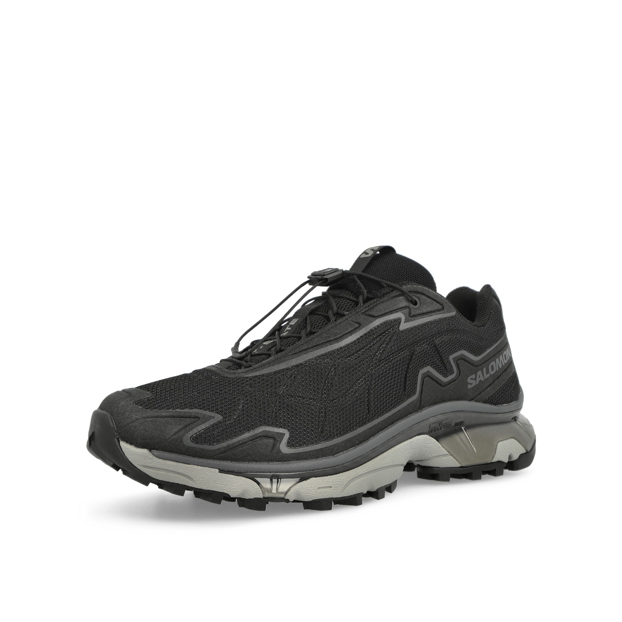 Salomon XT-Slate Advanced Black / Ebony / Frost Gray Low Top Sneakers  Close Up | Overkill
