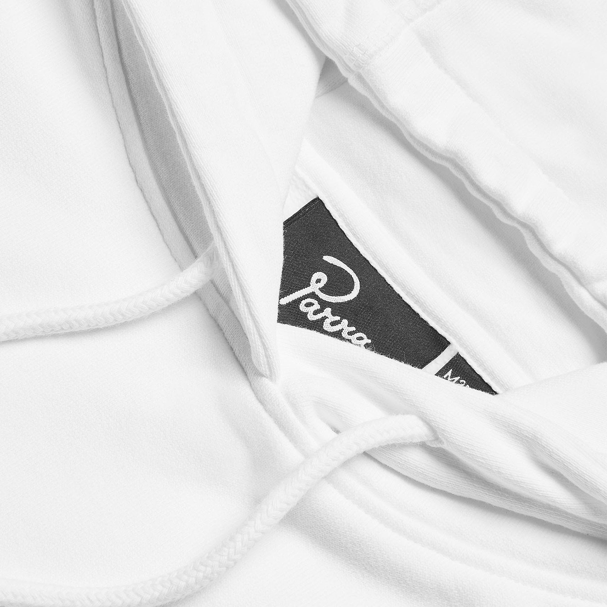 Parra Bird Face Font Hooded Sweatshirt White Hoodies Detailfoto | Overkill