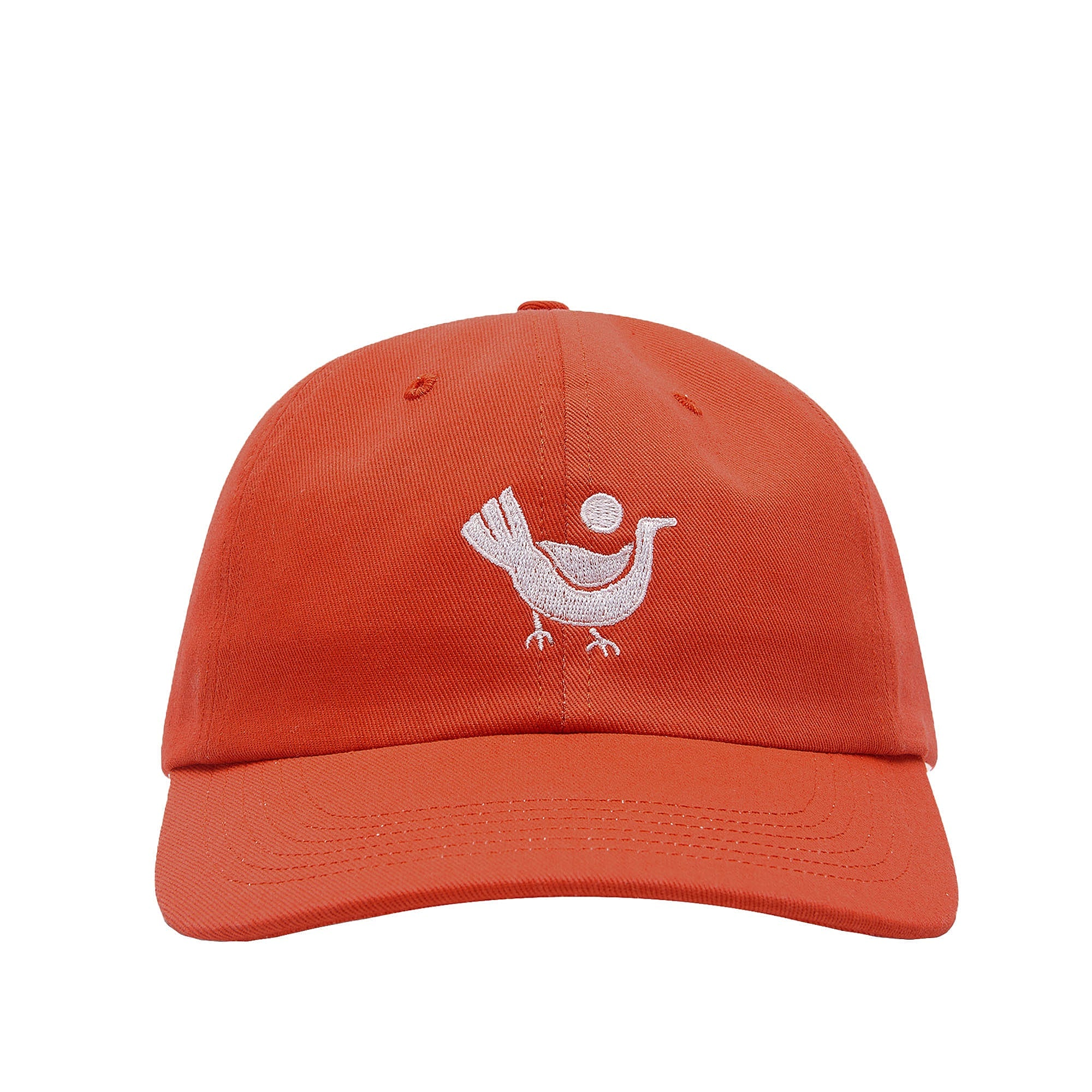 Parra Chicken 6 Panel Hat Burned Orange Caps Close-up | Overkill