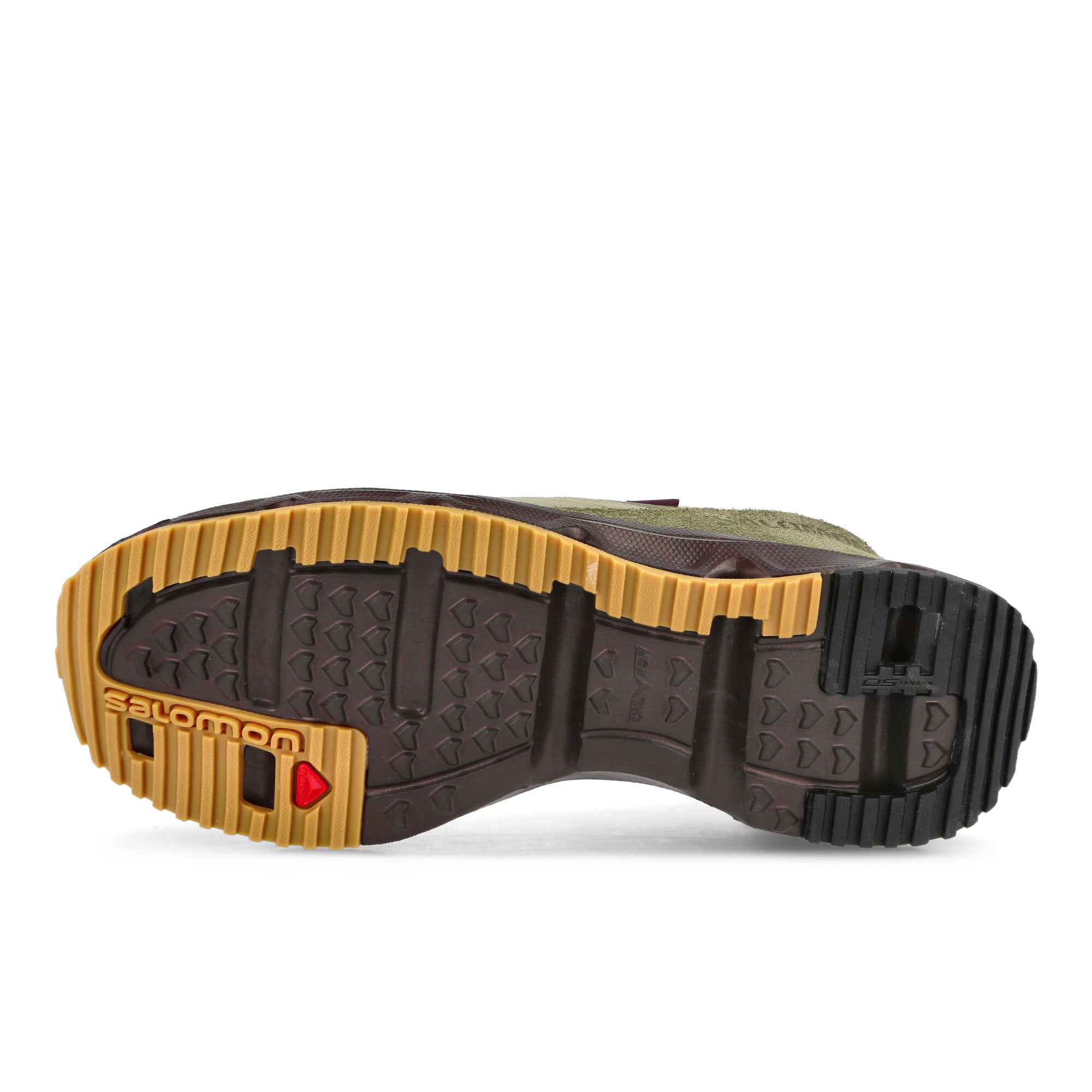 Salomon Pas Normal Studios x Salomon RX Snug Moss Gray / Deep Lichen Green / Black Coffee Sneakers  Detail View 1 | Overkill