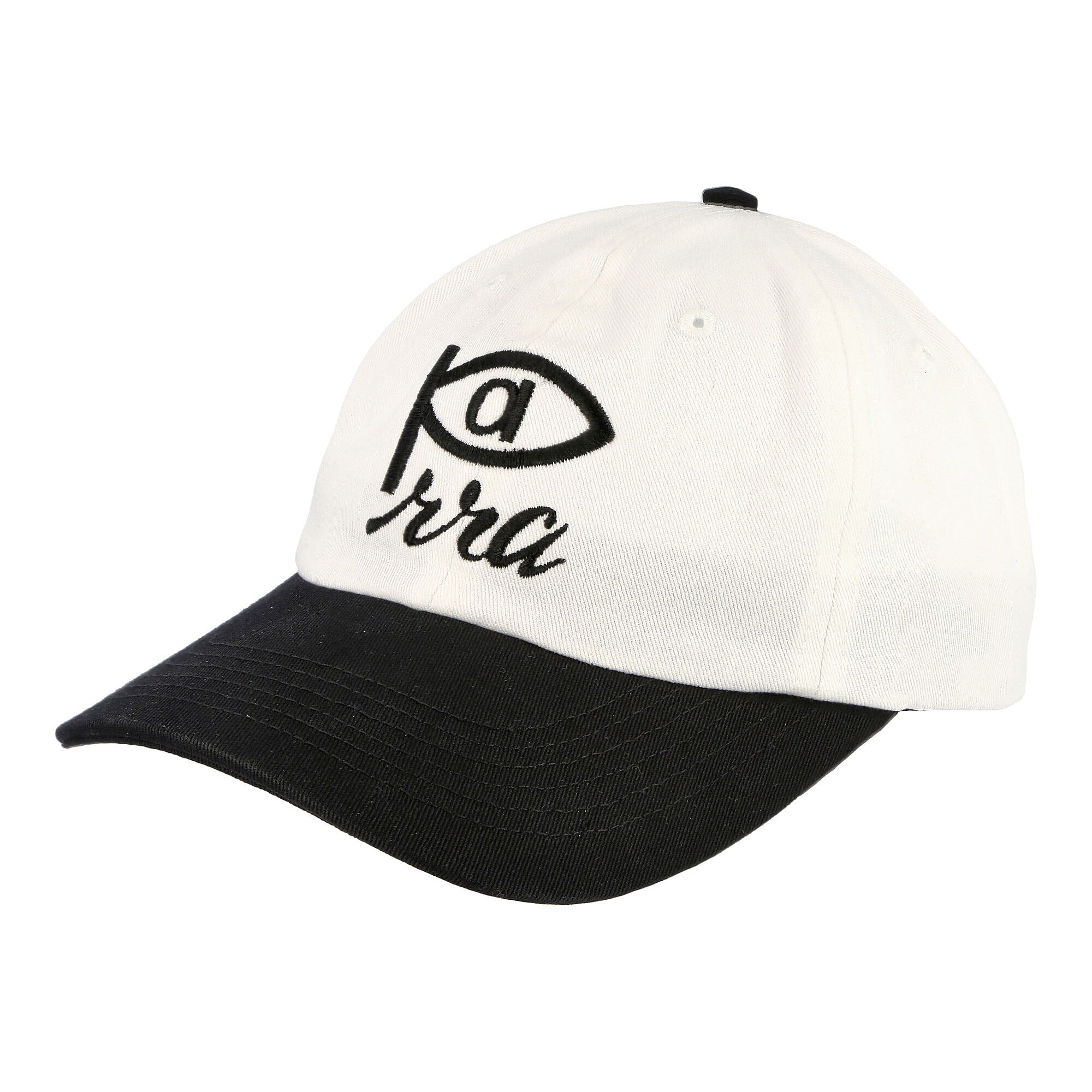 Parra Weird Eye Logo 6 Panel Hat White Caps 47260 | Overkill