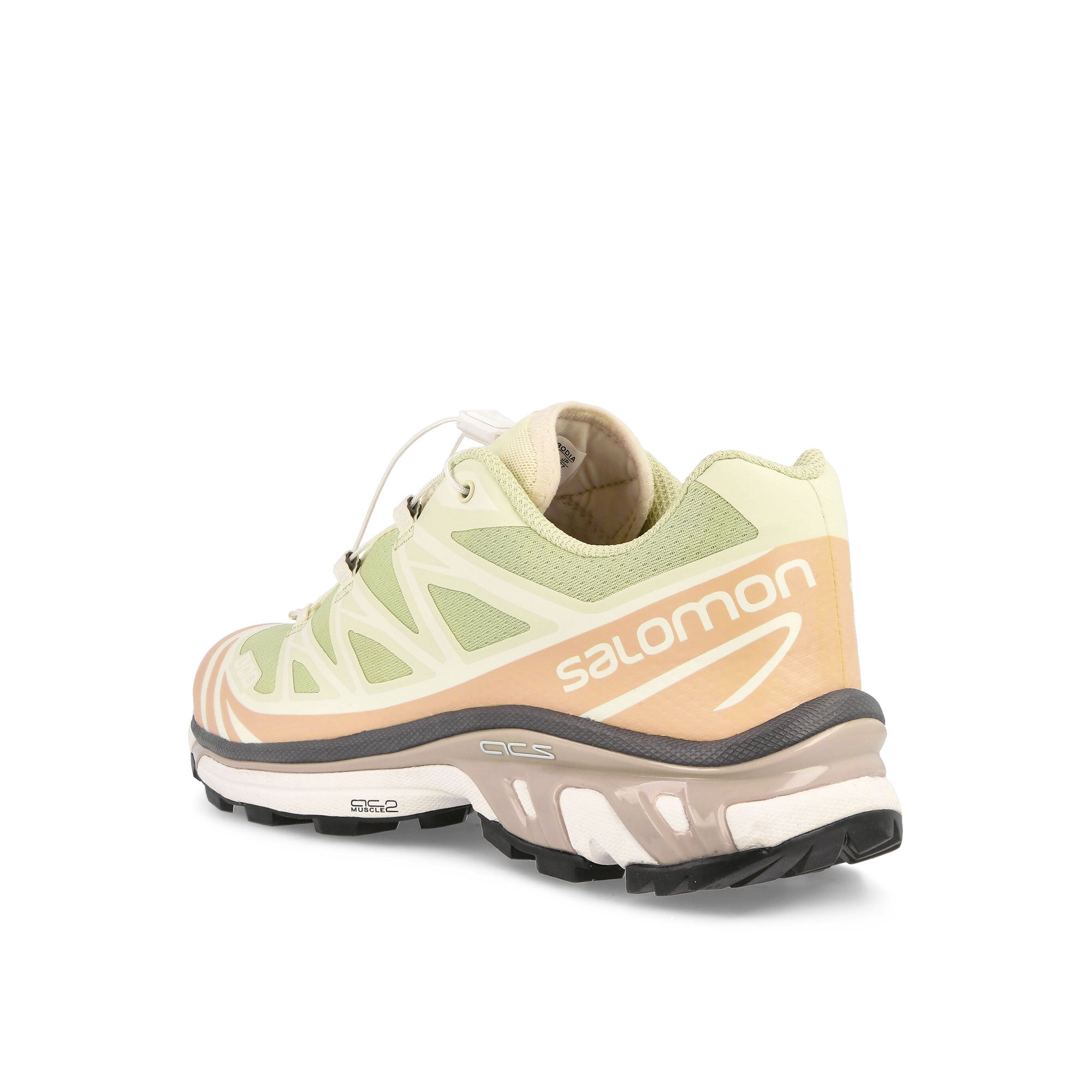 Salomon XT-6 Aloe Wash / Hazelnut / Feather Grey  Close-up | Overkill