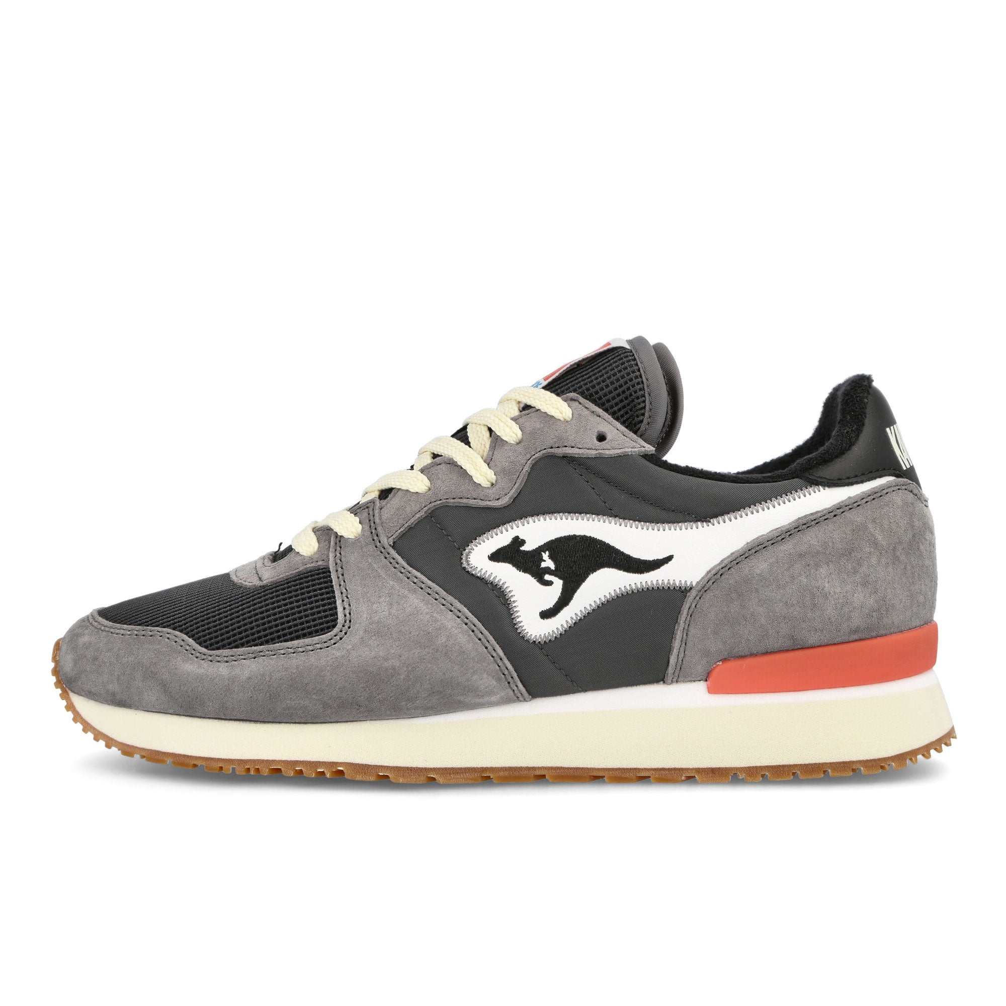 KangaROOS Aussie Neo Craft Jet Black-Steel Grey Low Top Sneakers 47296 000 5003 | Overkill