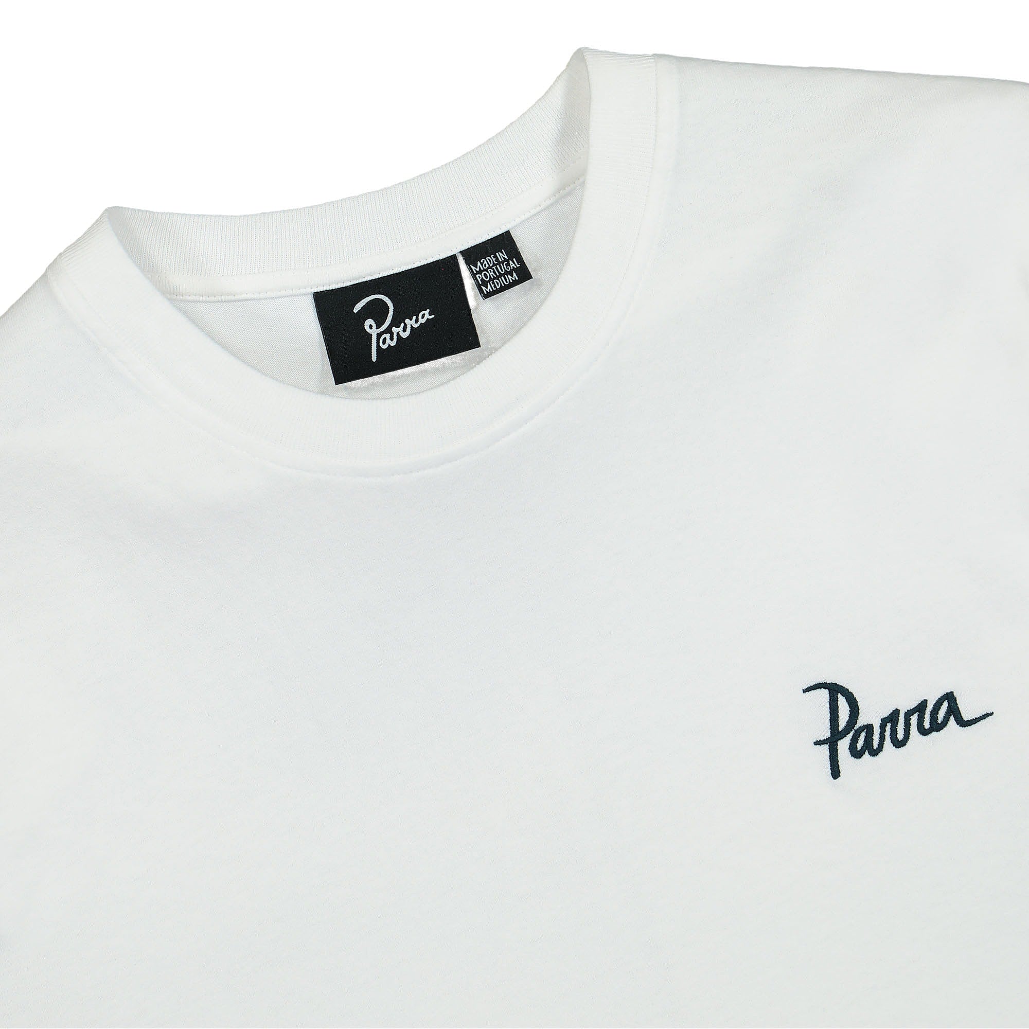 Parra Sitting Pear T-Shirt White T-Shirts Close-up | Overkill
