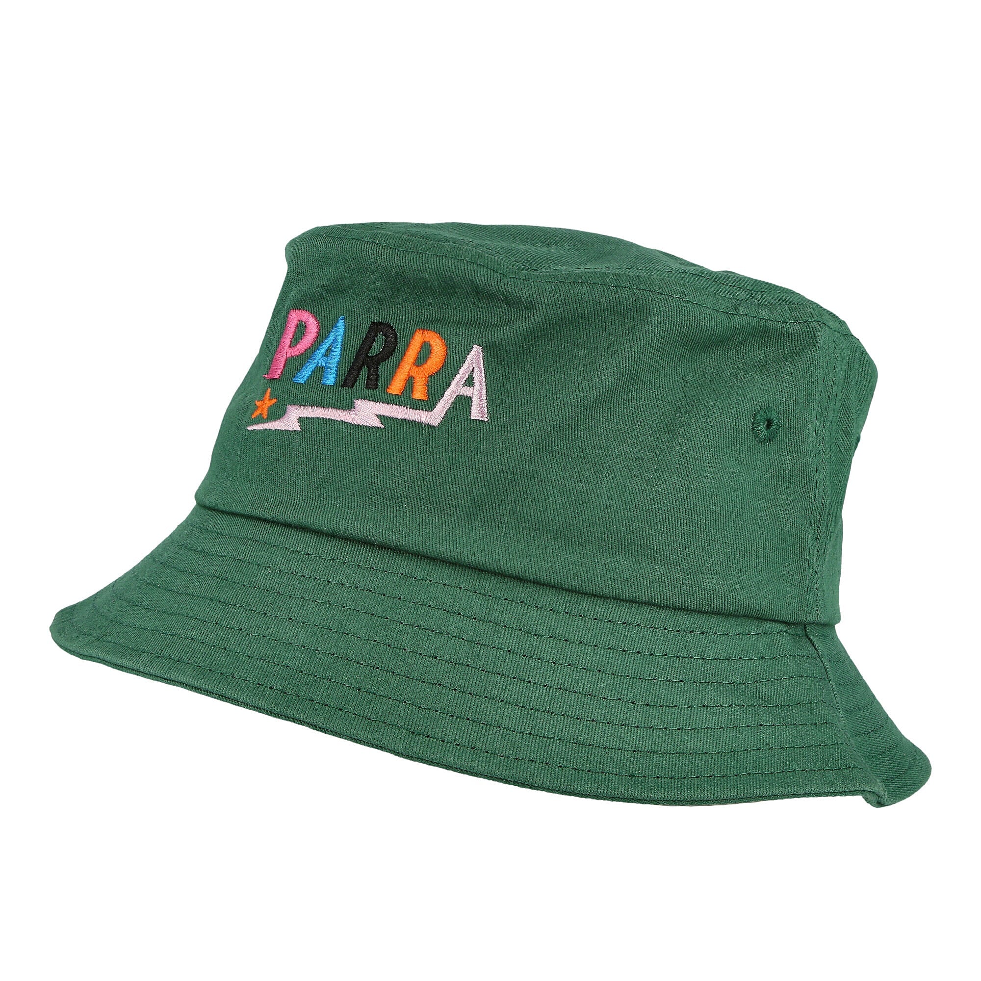 Parra Colored Lightning Logo Bucket Hat Green Bucket Hats 47360 | Overkill