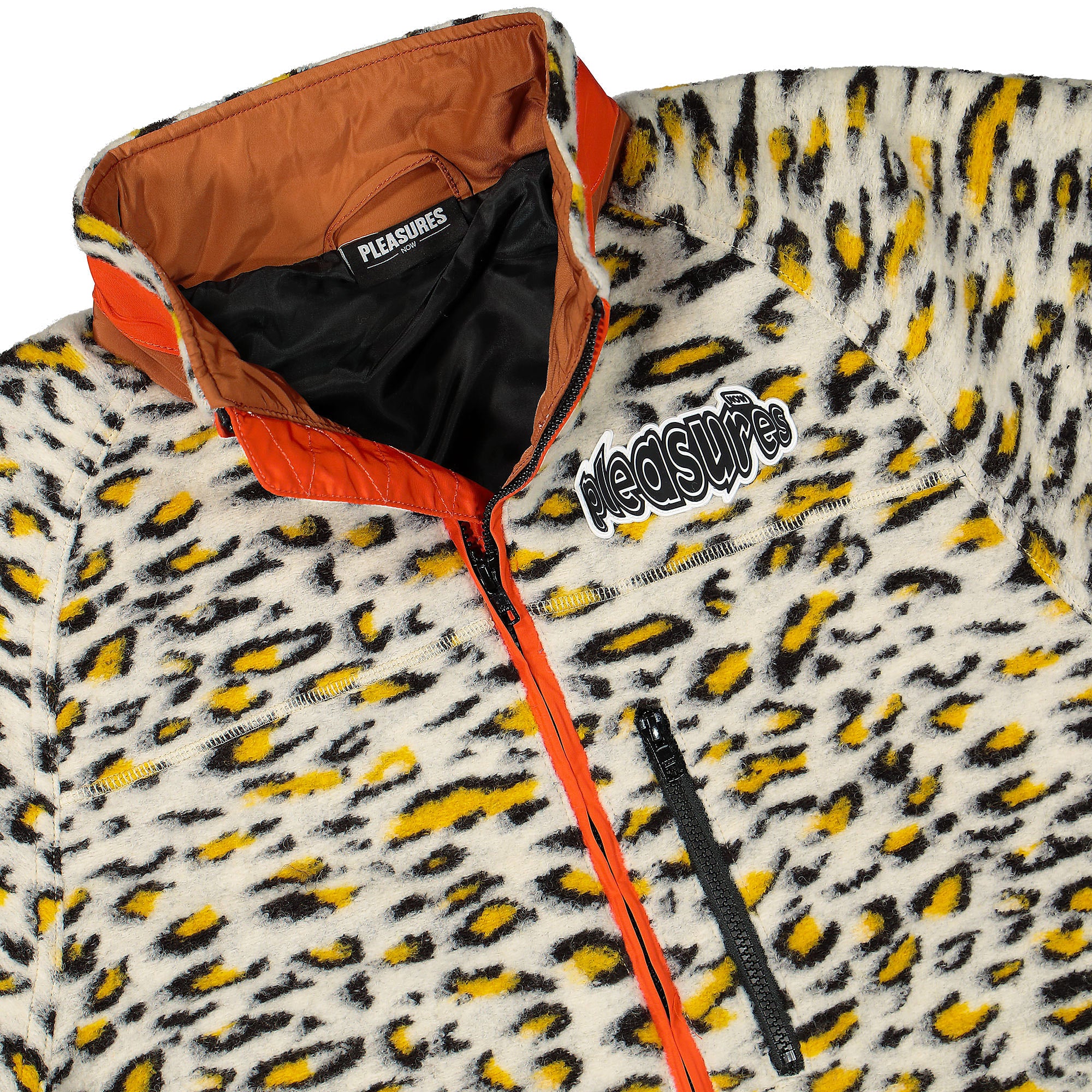 Pleasures Strain Fuzzy Jacket White Jackets Close-up | Overkill