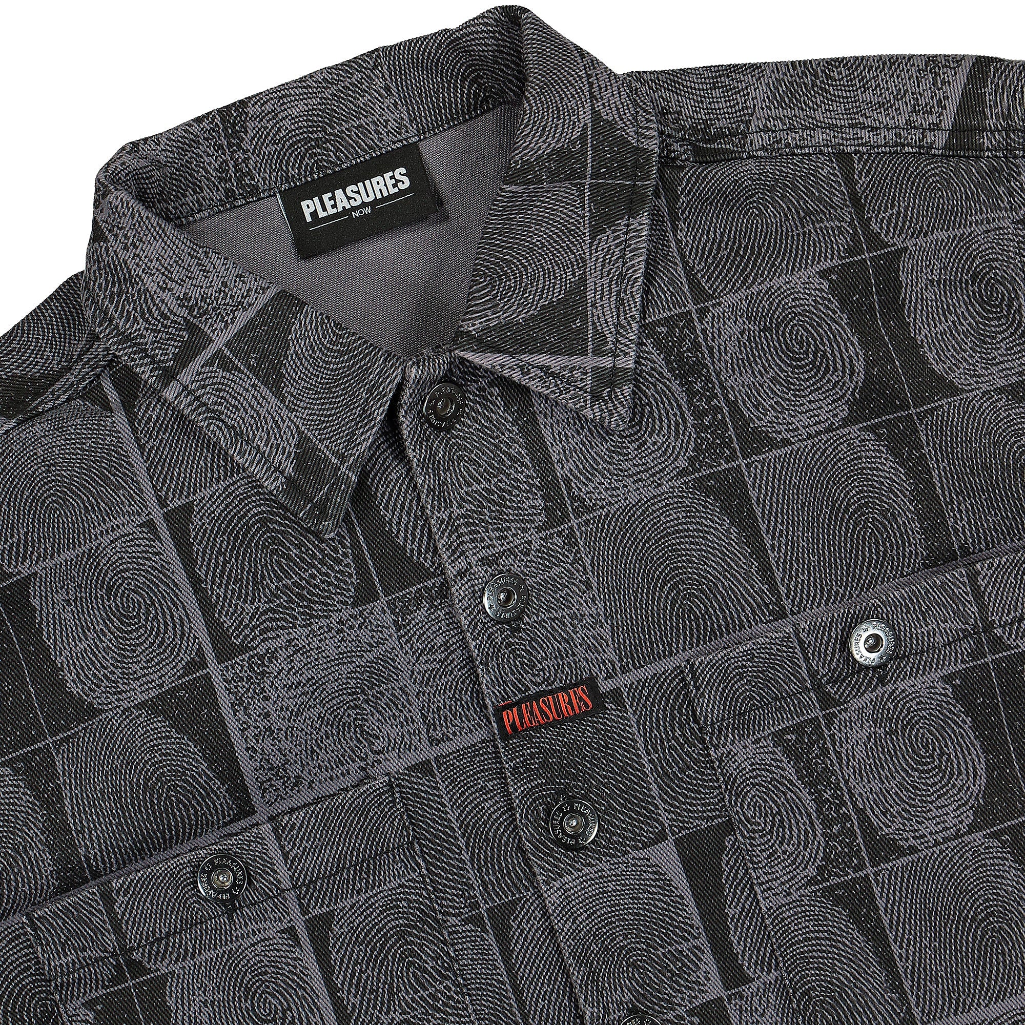 Pleasures Trace Denim Work Shirt Black Shirts Close-up | Overkill