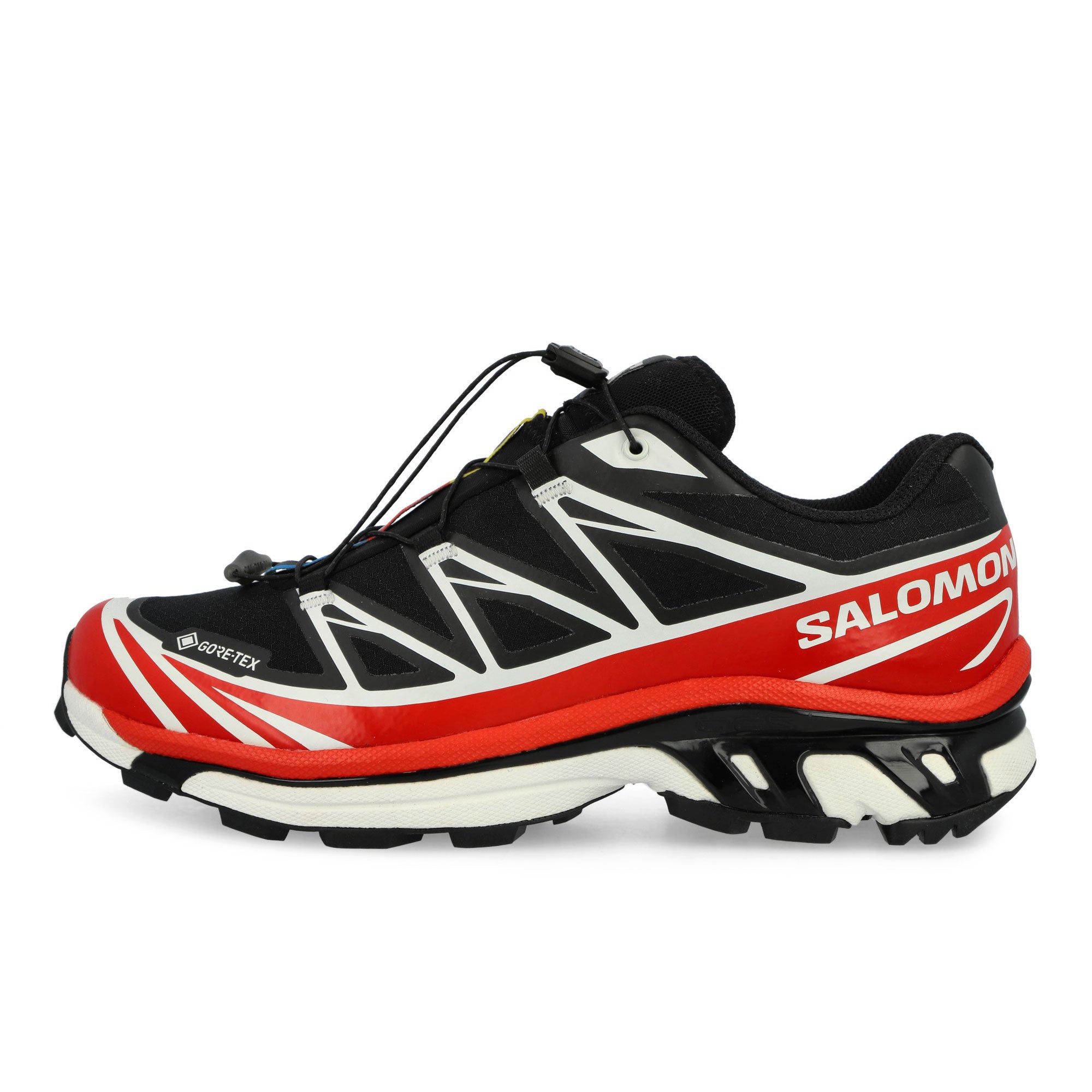 Salomon XT-6 GTX Black / Flame Scarlet / Vanilla Ice Low Top Sneakers 479749 | Overkill

