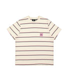 Parra Striper Pocket Logo T-Shirt Pink T-Shirts 48110 | Overkill