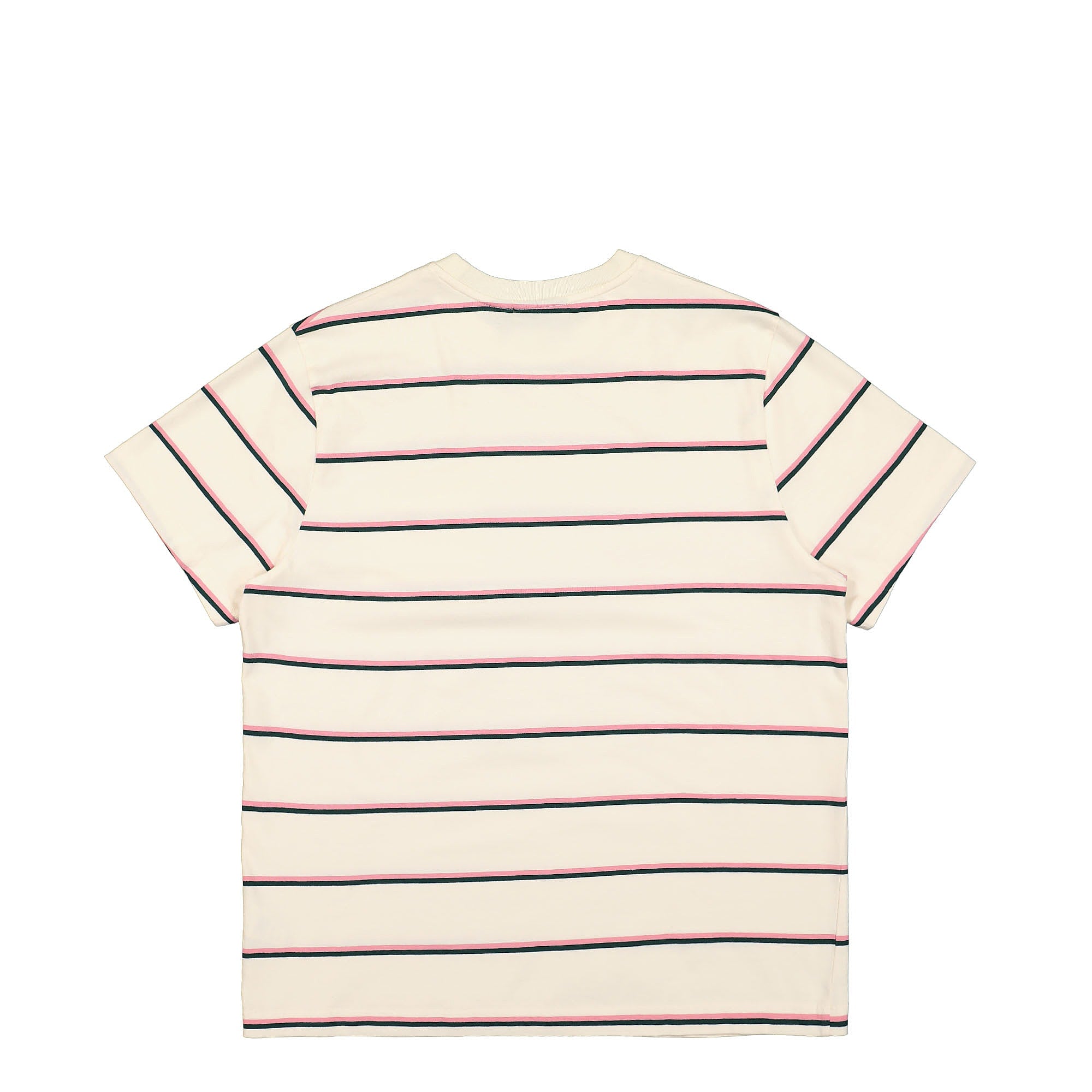 Parra Striper Pocket Logo T-Shirt Pink T-Shirts Material | Overkill