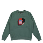 Parra Building Block Logo Crew Neck Sweatshirt Green Sweatshirts 48120 | Overkill