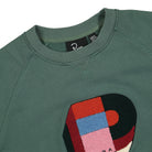 Parra Building Block Logo Crew Neck Sweatshirt Green Sweatshirts Close-up | Overkill