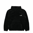 Parra Mirrored Flag Logo Polar Fleece Hooded Pullover Black Hoodies 48420 | Overkill
