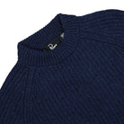 Parra Mirrored Flag Logo Knitted Pullover Blue Sweatshirts Close-up | Overkill