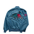 Parra Stacked Pets Varsity Jacket Teal Bomber & Varsity Jackets Close-up | Overkill