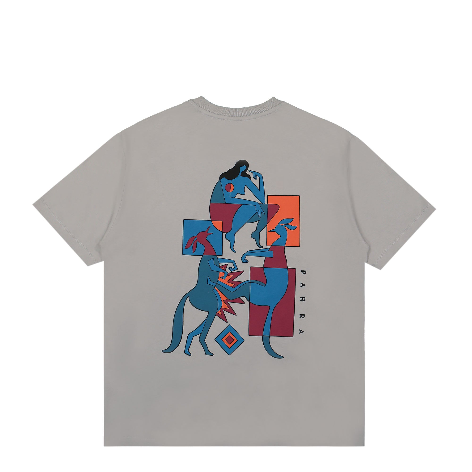 Parra Down Under T-Shirt Alloy Grey T-Shirts Close-up | Overkill