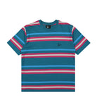Parra Stripeys T-Shirt Teal T-Shirts 49210 | Overkill