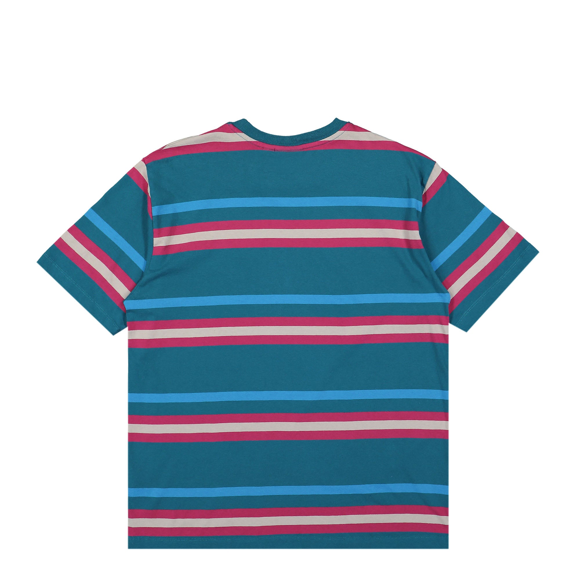 Parra Stripeys T-Shirt Teal T-Shirts Material | Overkill