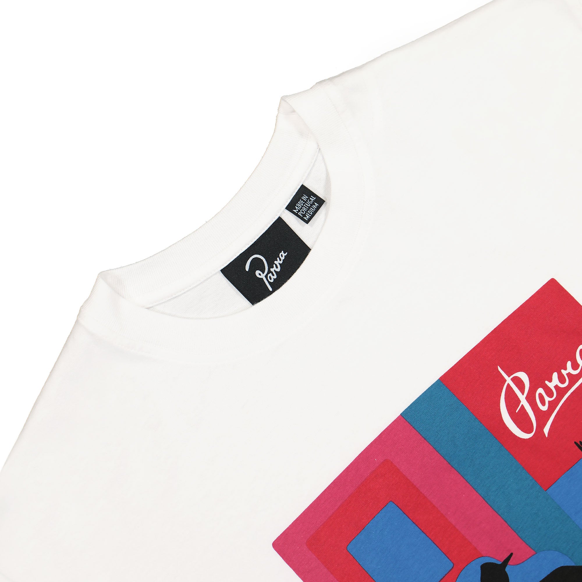 Parra Hot Springs T-Shirt White T-Shirts Close-up | Overkill