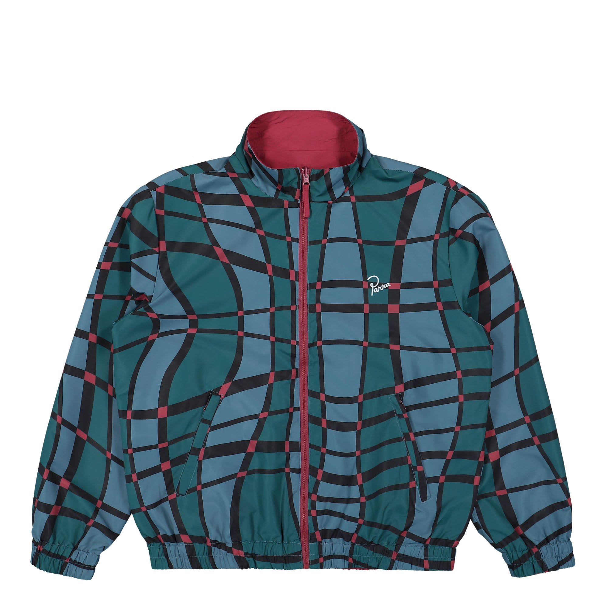 Parra Squared Waves Pattern Track Top Multi Check Track Jackets 49320 | Overkill