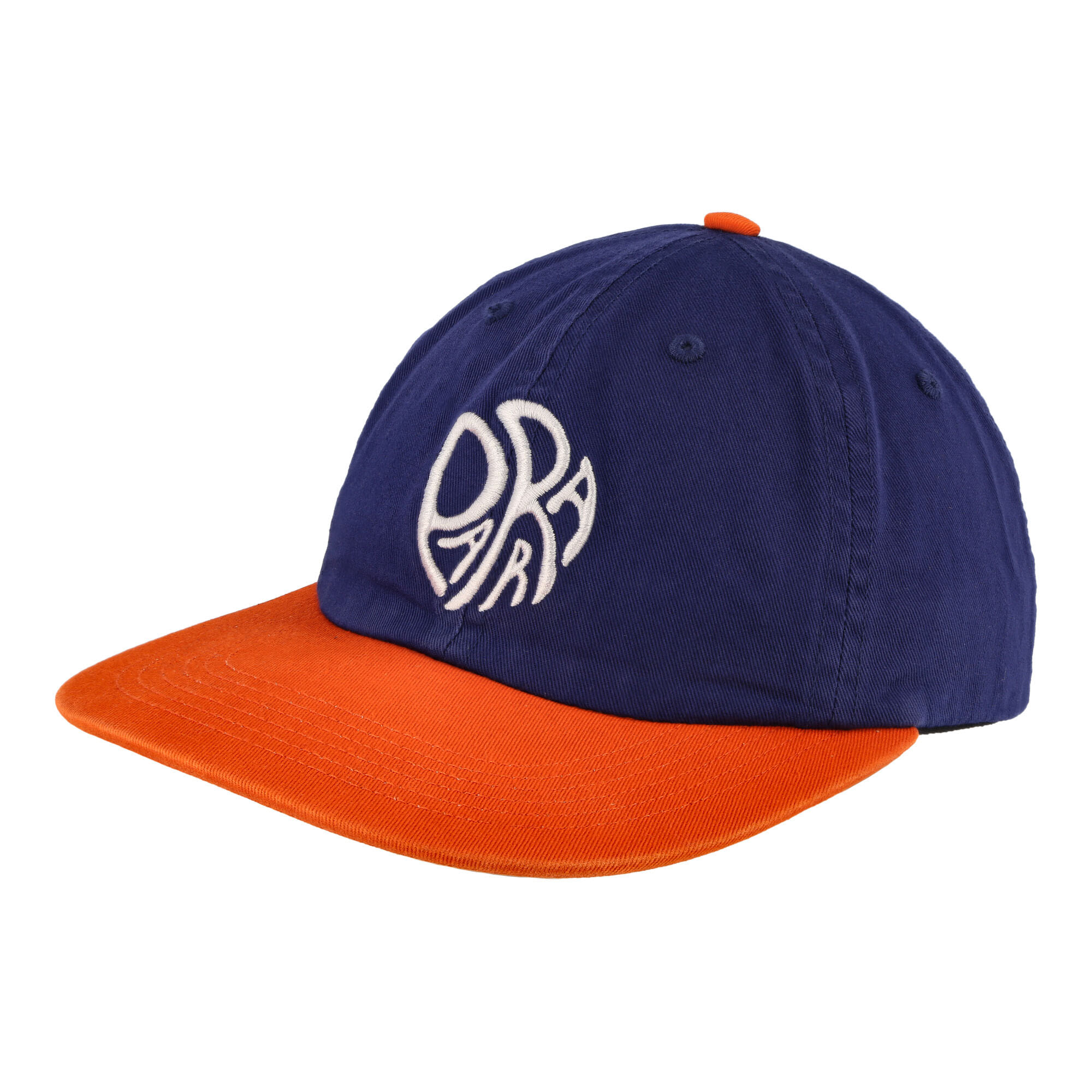 Parra Circle Tweak Logo 6 Panel Hat Navy / Orange Caps 49370 | Overkill