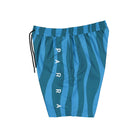 Parra Aqua Weed Waves Swim Shorts Greek Blue / Teal Swimwear Close-up | Overkill