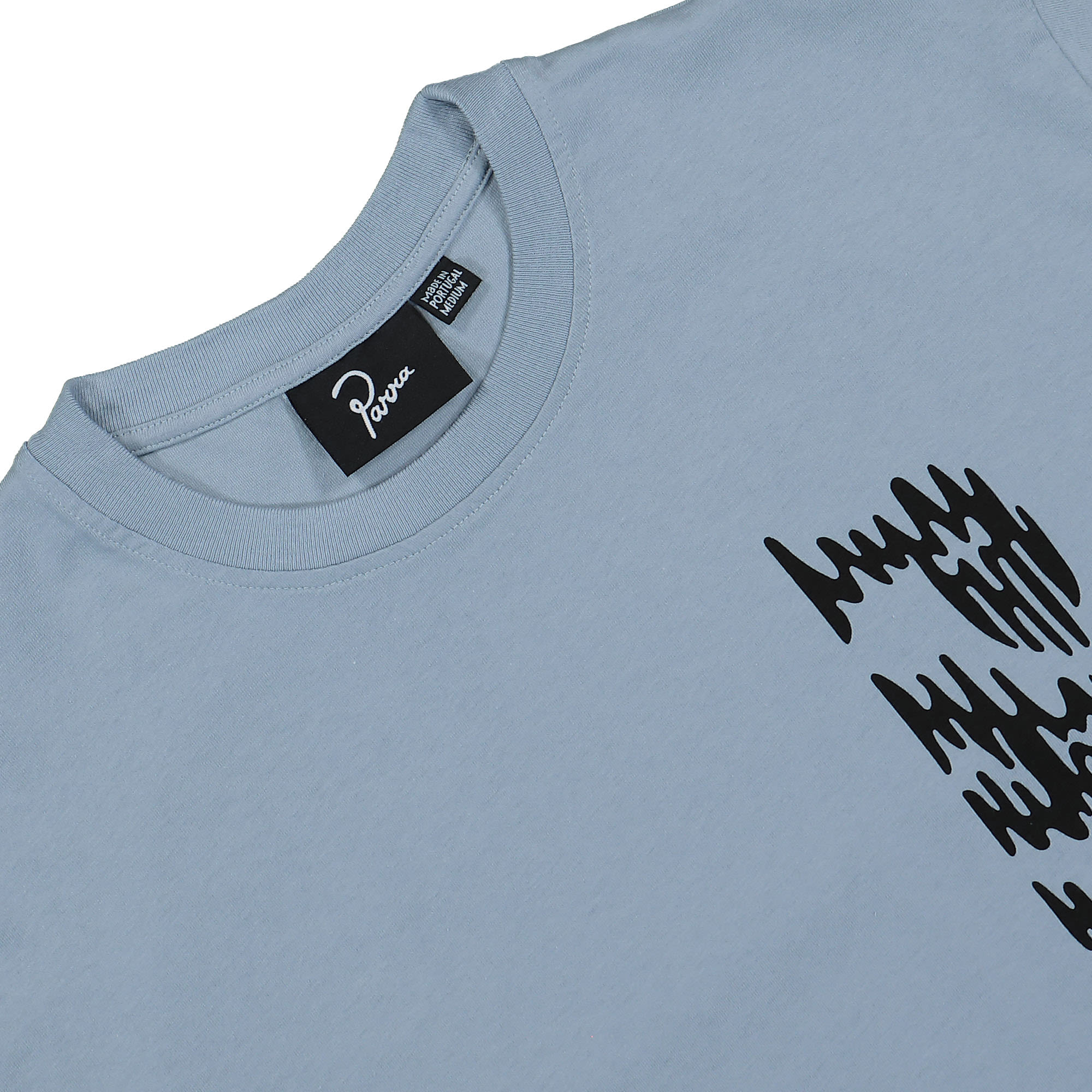 Parra Wave Block Tremors T-Shirt Dusty Blue T-Shirts Material | Overkill