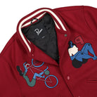 Parra Run Sit & Bike Varsity Jacket Dark Red Bomber & Varsity Jackets Material | Overkill