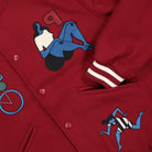 Parra Run Sit & Bike Varsity Jacket Dark Red Bomber & Varsity Jackets Detailfoto | Overkill