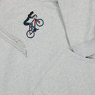Parra Cat Defense Hooded Sweatshirt Heather Grey Hoodies Detailfoto | Overkill