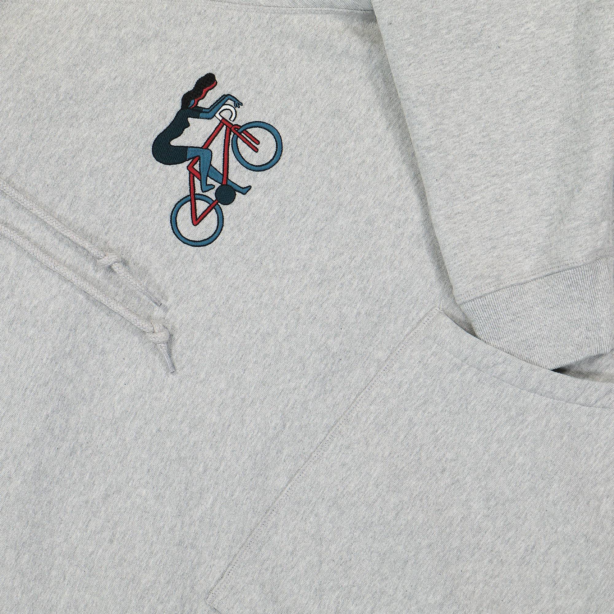 Parra Cat Defense Hooded Sweatshirt Heather Grey Hoodies Detailfoto | Overkill