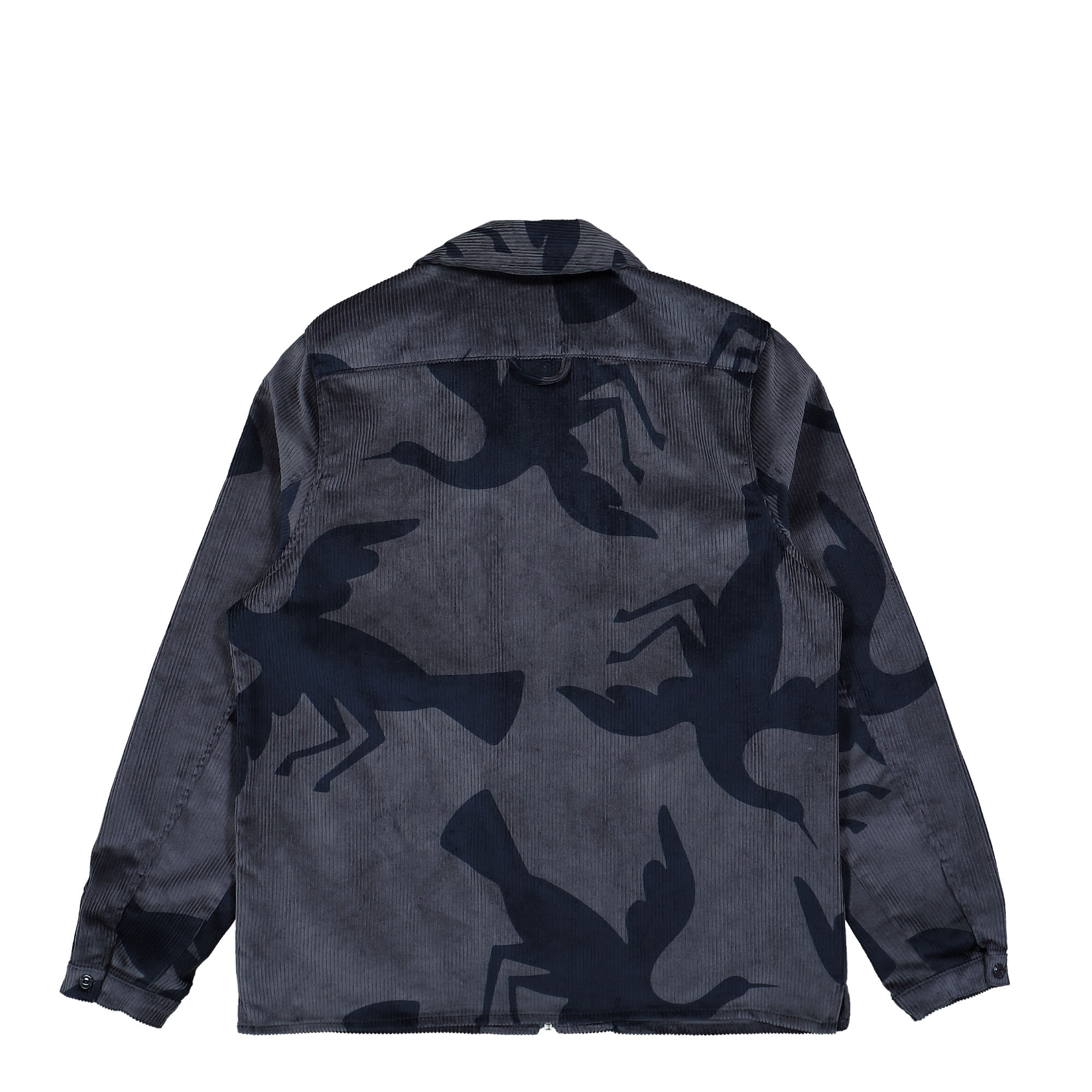 Parra Clipped Wings Shirt Jacket Greyish Blue Bomber & Varsity Jackets Material | Overkill