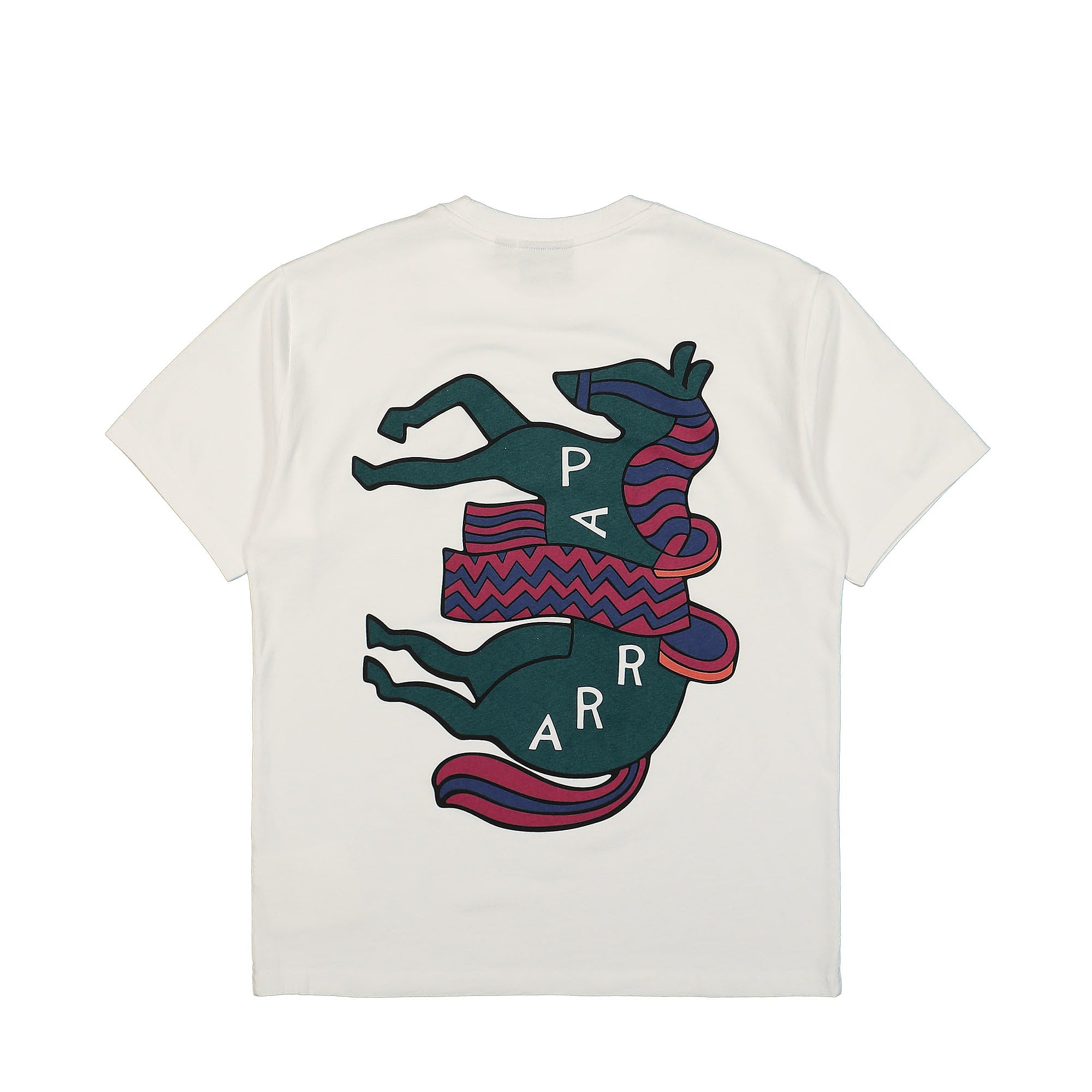 Parra Fancy Horse T-Shirt White T-Shirts Close-up | Overkill
