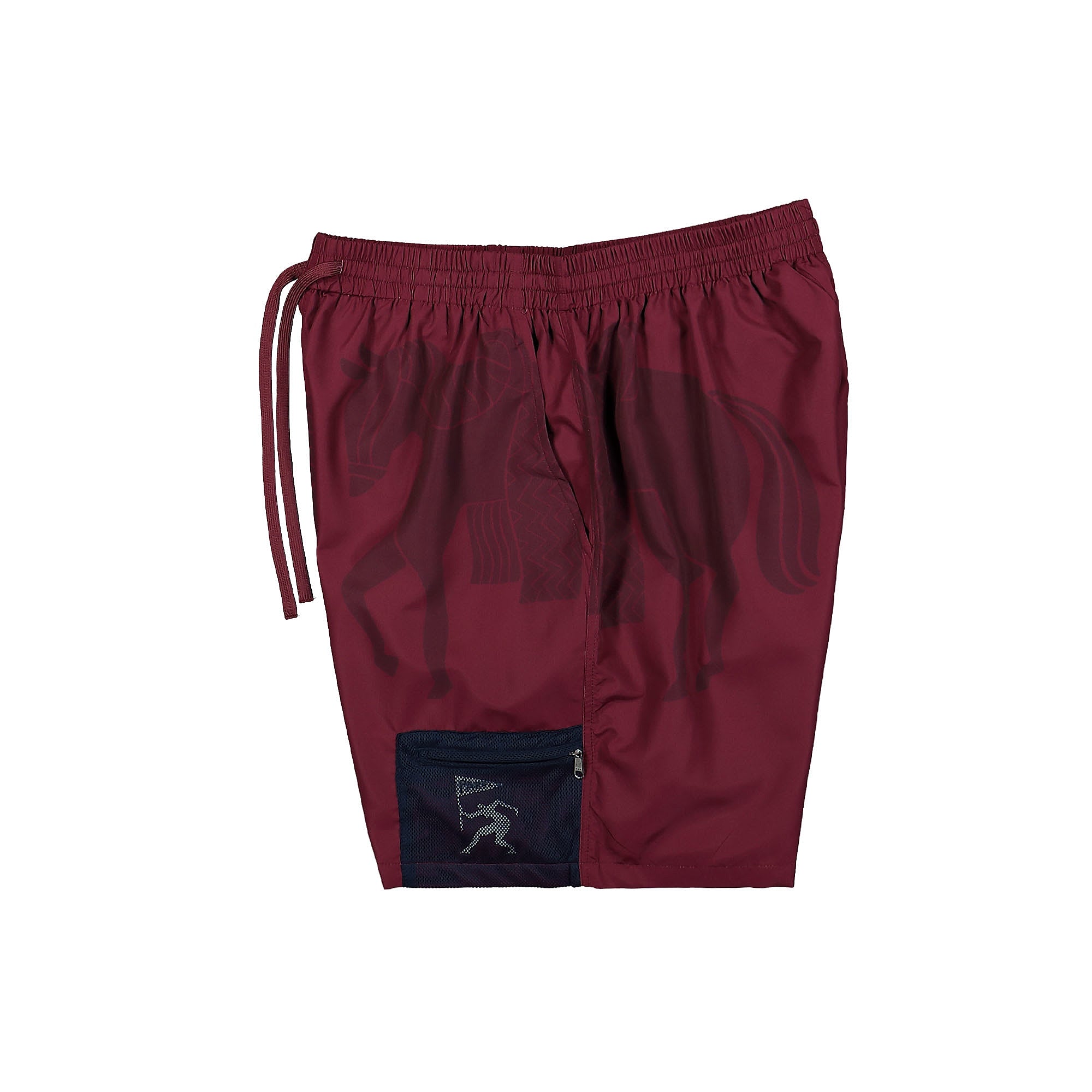 Parra Short Horse Shorts Tyrian Purple Shorts Close-up | Overkill
