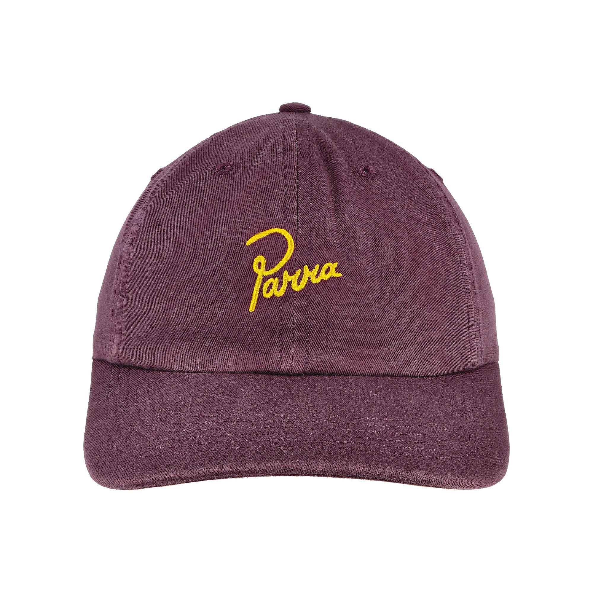 Parra Script Logo 6 Panel Hat Dark Violet Caps Detailfoto | Overkill