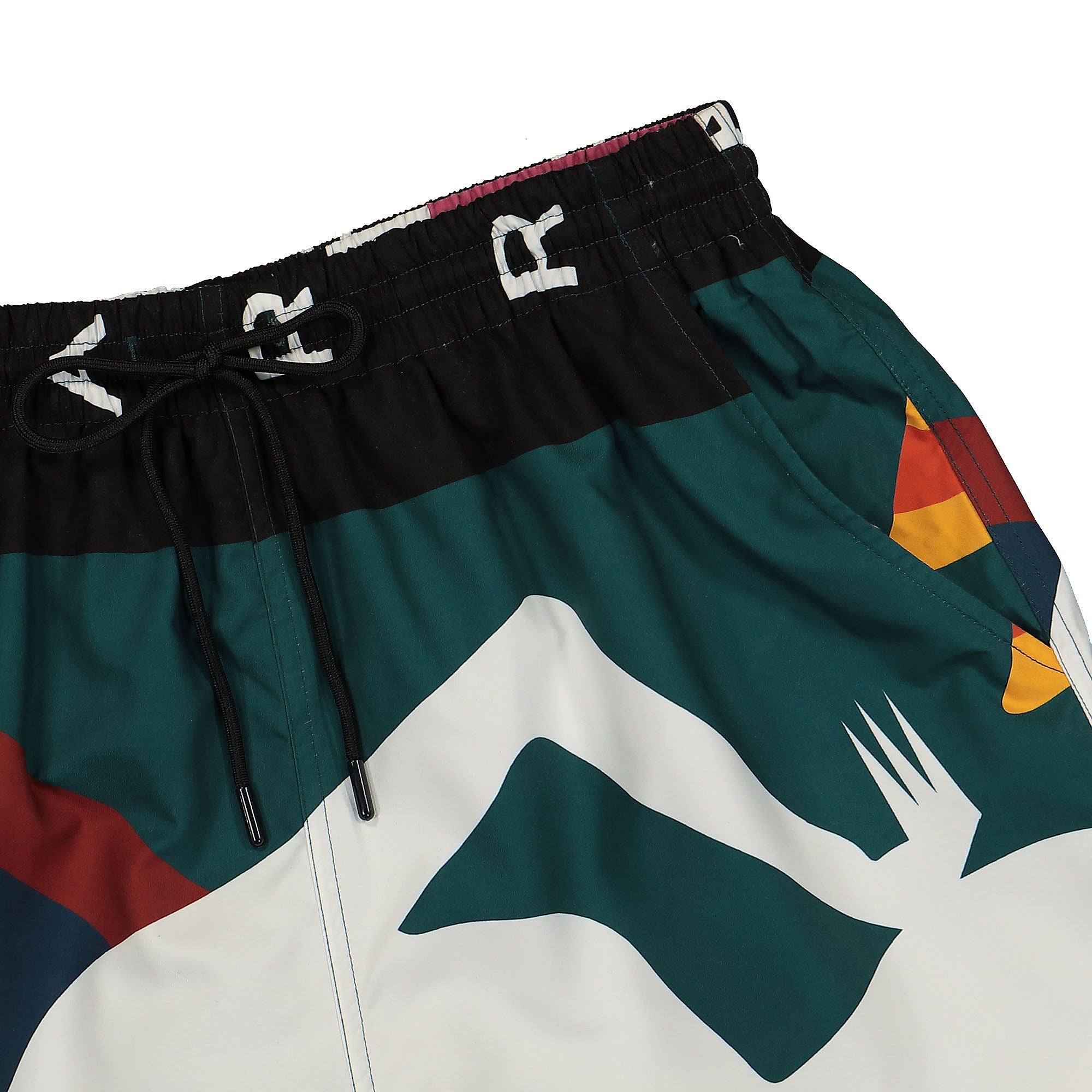 Parra Beached In White Swim Shorts Multi Swimwear Detailfoto | Overkill