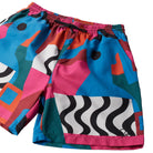 Parra Distorted Water Swim Shorts Multi Swimwear Close-up | Overkill